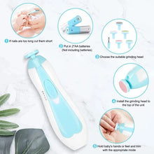 PORTABLE ELECTRIC 6 IN 1 BABY NAIL TRIMMER & NAIL CLIPPERS WITH LED LIGHT